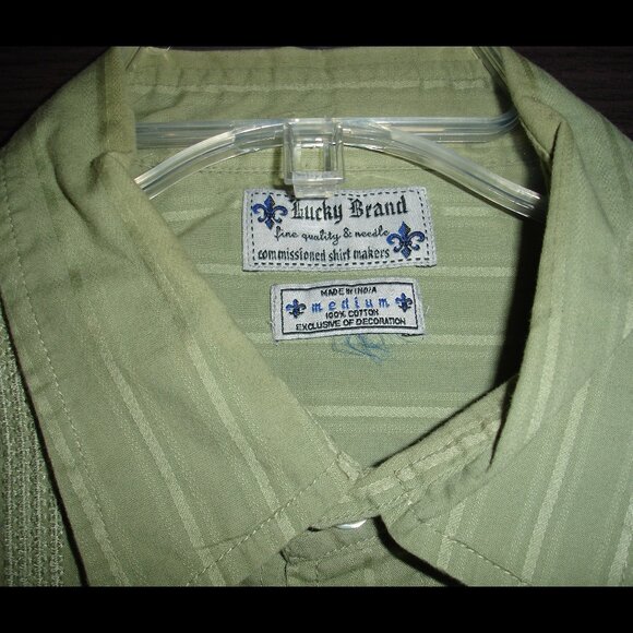 Lucky Brand Formal Long Sleeve Mens Shirt Medium - Picture 2 of 4